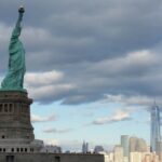 The Statue of Liberty and New York skyline