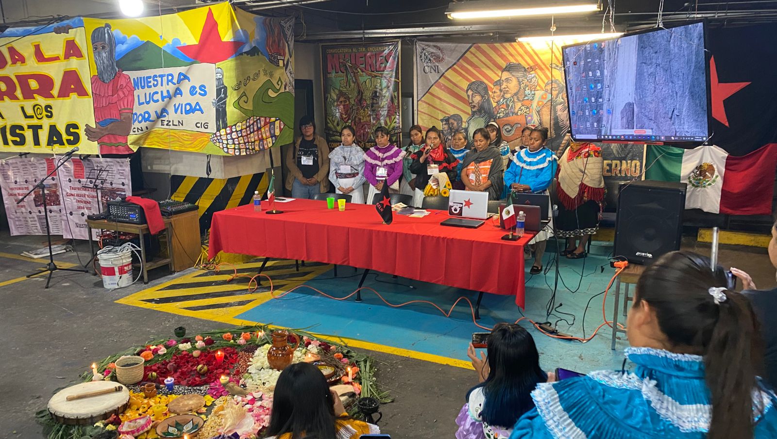 Mujeres de CNI (Congreso Nacional Indígena) se reunieron el 5 y 6 de agosto para hablar sobre violencias, megaproyectos y el patriarcado