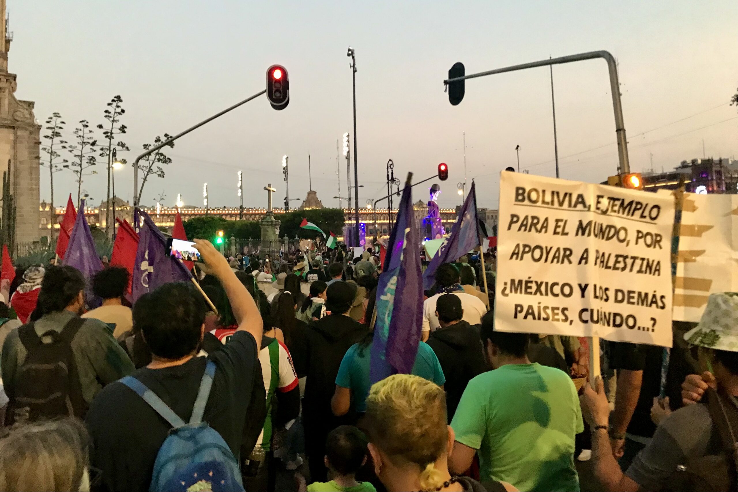 Mujeres en protesta por Palestina. Ciudad de México